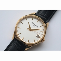Calatrava 5227 YG Yellow Dial Leather 324SC
