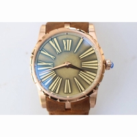 Excalibur 42mm Dbex0050 RG 1:1 Best Edition Brown Dial Brown Leather Strap A830 Micro Rotor RDF