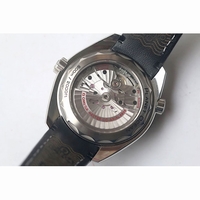 Omega Seamaster GMT 600M Black/Silver Ceramic Bezel Silver Number Black Dial Leather BP A8906