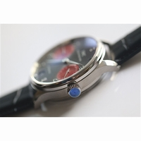 Portuguese 7 Days IW500126 Gray/Red Dial Black Leather ZF A52010