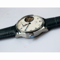 IWC Portuguese Tourbillon IW5463 SS White Dial Blue Markers Leather ZF