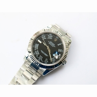 Rolex DateJust II 41mm Oyster Fluted Bezel Roman Makers Black&Grey Dial Oyster Bracelet BP A2813