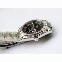 Rolex DateJust II 41mm Oyster Fluted Bezel Roman Makers Black&Grey Dial Oyster Bracelet BP A2813