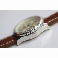 Breitling Bentley GT 44mm White Dial Brown Leather BP A7750
