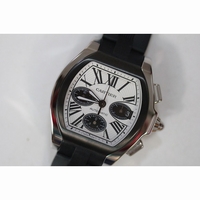 Cartier XL Roadster S Chronograph SS/RU White