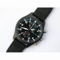 Pilot IW389001 Ceramic Case Black Dial Nylon Strap ZF A7750Same Function as Genuine