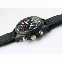 Pilot IW389001 Ceramic Case Black Dial Nylon Strap ZF A7750Same Function as Genuine