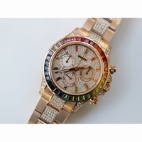 Rolex DayTona 116595RBOW Rainbow Crystal Bezel Diamond Dial RG Bracelet BP A4130