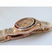 Rolex DayTona 116595RBOW Rainbow Crystal Bezel Diamond Dial RG Bracelet BP A4130