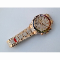 Rolex DayTona 116595RBOW Rainbow Crystal Bezel Diamond Dial RG Bracelet BP A4130