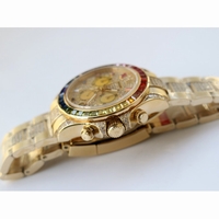 Rolex DayTona 116595RBOW Rainbow Crystal Bezel Diamond Dial YG Bracelet BP A4130