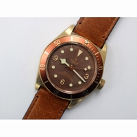 Heritage Black Bay Bronze Brown Dial Brown Leather XF A2824 V4 Free Nylon Strap