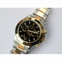 Rolex Daytona 116523 YG Plated 904L SS Black Dial TT Bracelet A4130 GMF