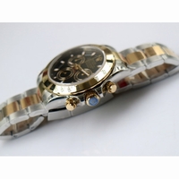 Rolex Daytona 116523 YG Plated 904L SS Black Dial TT Bracelet A4130 GMF