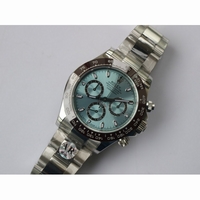 Rolex Daytona 116506 904L SS Ice Blue Dial Lume Markers Bracelet A4130 Super Clone ARF V2