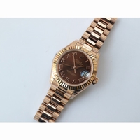DateJust 28mm 279174 RG Oyster Fluted Roman Markers Brown & Pink Dial Bracelet BP A2671