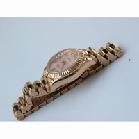 DateJust 28mm 279174 RG Oyster Fluted Roman Markers Brown & Pink Dial Bracelet BP A2671