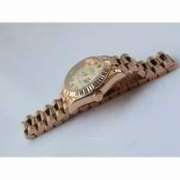 DateJust 28mm 279174 RG Oyster Fluted Diamond Markers Champagne & Green Dial Bracelet BP A2671