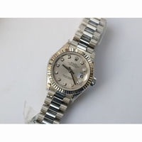 Datejust 28mm Oyster Fluted MOP & Silver Dial President Bracelet