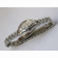 Datejust 28mm Oyster Fluted MOP & Silver Dial President Bracelet