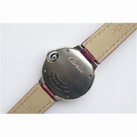 Cartier Ballon Bleu 28mm Ladies White Dial Quartz Leather JF
