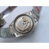 Rolex Day-Date Crystal Bezel Stick Crystal Markers Black & Silver & Blue Dial  Bracelet BP A2836