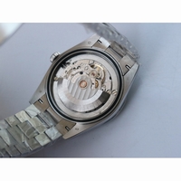 Rolex Day-Date Crystal Bezel Stick Crystal Markers Black & Silver & Blue Dial  Bracelet BP A2836