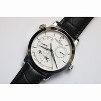 JLC Master Control Power Reserve Duo Time White Leather