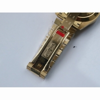 Rolex Day-Date 40mm YG Crystal Bezel Black & Gold Dial Bracelet BP A2836