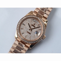 Rolex Day-Date 40mm RG Crystal&Diamond Bezel Diamond Dial Bracelet BP A2836