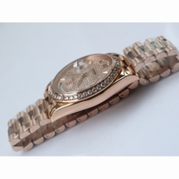 Rolex Day-Date 40mm RG Crystal&Diamond Bezel Diamond Dial Bracelet BP A2836