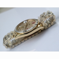 Rolex Day-Date 40mm YG Crystal&Diamond Bezel Crystal Marker Diamond Dial Bracelet BP A2836