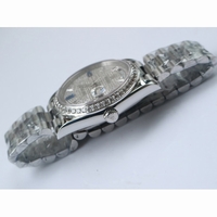 Rolex Day-Date 40mm SS Crystal&Diamond Bezel Crystal Marker Diamond Dial Bracelet BP A2836