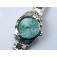 Rolex Milgauss 116400 904L SS Blue Dial Bracelet DJF A2836 Real Green Sapphire Crystal
