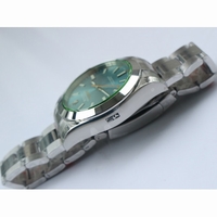 Rolex Milgauss 116400 904L SS Blue Dial Bracelet DJF A2836 Real Green Sapphire Crystal