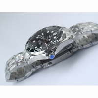 Seamaster Diver 300M 2018 Black & Blue & Grey Dial Blue Ceramic Bezel Bracelet SUNF A8800 Free Nylon Strap