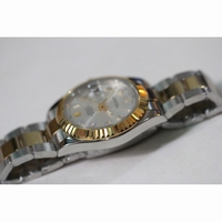 Rolex Oyster Fluted Numeral White SS/YG