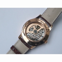 JLC Master Control Date 1542520 RG Black & Silver Dial Leather Strap ZF A899