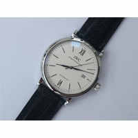 IWC Portofino Automatic White Dial Black Leather Strap AF A2892