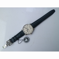 Portuguese Real PR Real Annual Calendar IW503503 White Dial Blue Markers Blue Leather Strap ZF A52850