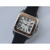 Santos de Cartier 40mm 2018 YG Bezel White Dial Leather V6F MIYOTA 9015