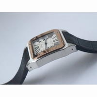 Santos de Cartier 40mm 2018 YG Bezel White Dial Leather V6F MIYOTA 9015
