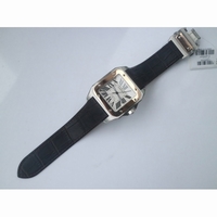 Santos de Cartier 40mm 2018 YG Bezel White Dial Leather V6F MIYOTA 9015