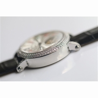 Color Dreams Tourbillon Diamond Bezel Black Croco Leather