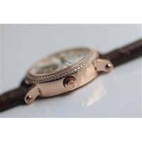 Color Dreams Tourbillon RG Diamond Bezel Brown Croco Leather