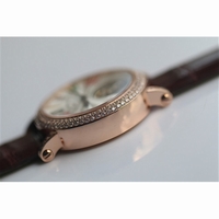 Color Dreams Tourbillon RG Diamond Bezel Brown Croco Leather