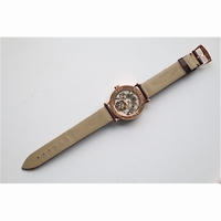 Color Dreams Tourbillon RG Diamond Bezel Brown Croco Leather