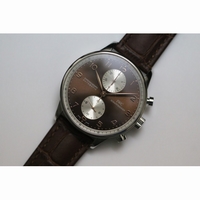 IWC Portuguese Chrono Brown/White SS Leather A7750