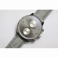 IWC Portuguese Chrono Grey SS Leather A7750
