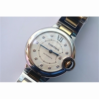 Ballon Bleu 33mm Silver Dial Diamond Markers Bracelet V6F SEIKO NH05A